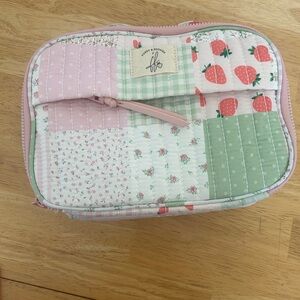 Poppy & Peonies Patchwork Quilted Cosmetic Bag